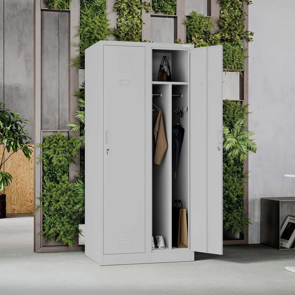 METALL-ARBEITSSCHRANK KACPER D600 - Grau, Metall (80/180/60cm)