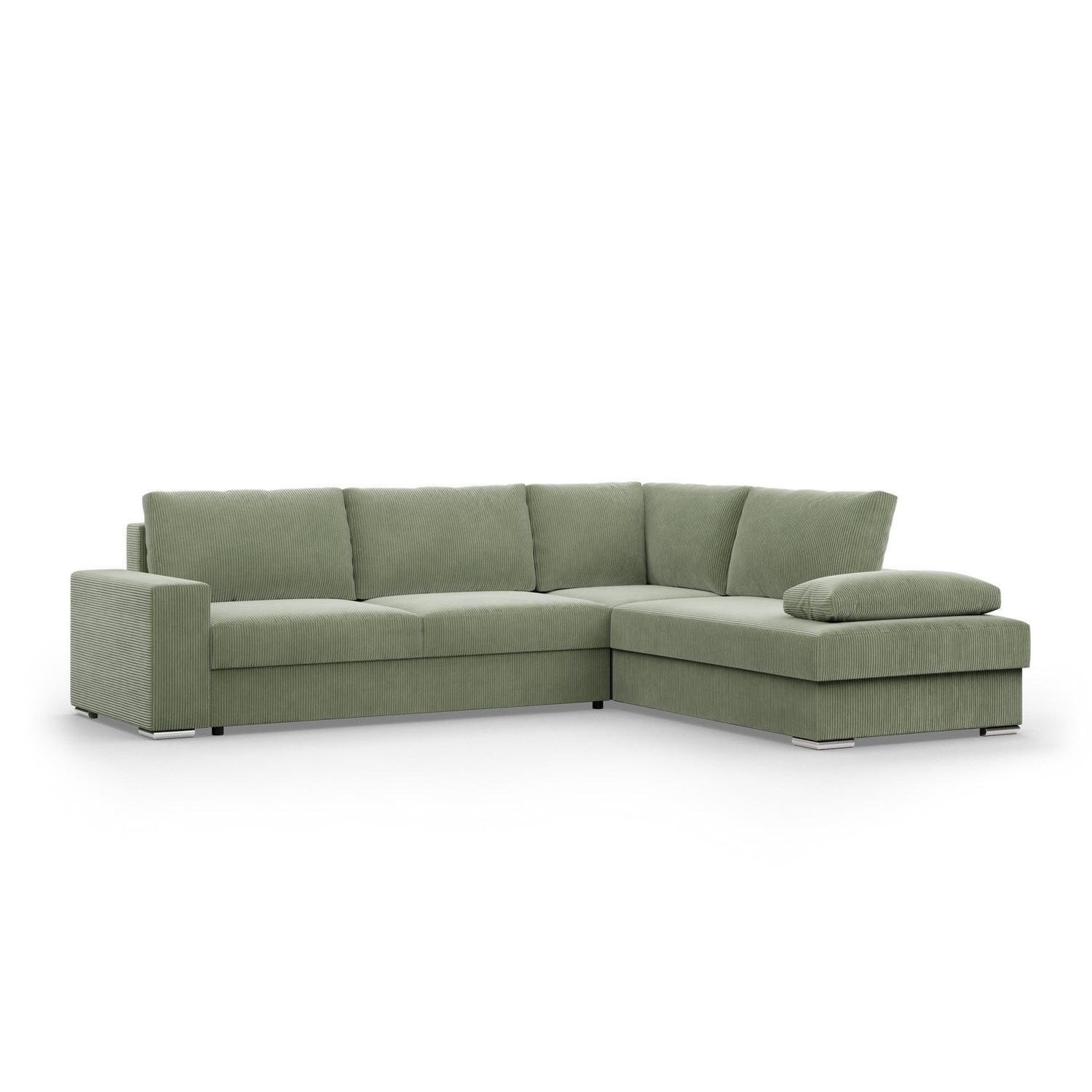 ECKSOFA MIT SCHLAFFUNKTION VELANO Grün - Grün, Textil (231/287cm) - Mebligo