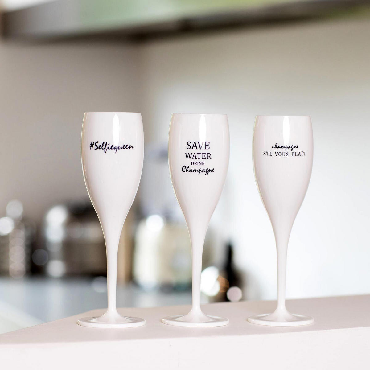 SEKTGLAS SUPERGLAS MIT DRUCK CHEERS NO. 1 transparent 100 ml - Transparent, Kunststoff (0.1L) - Koziol