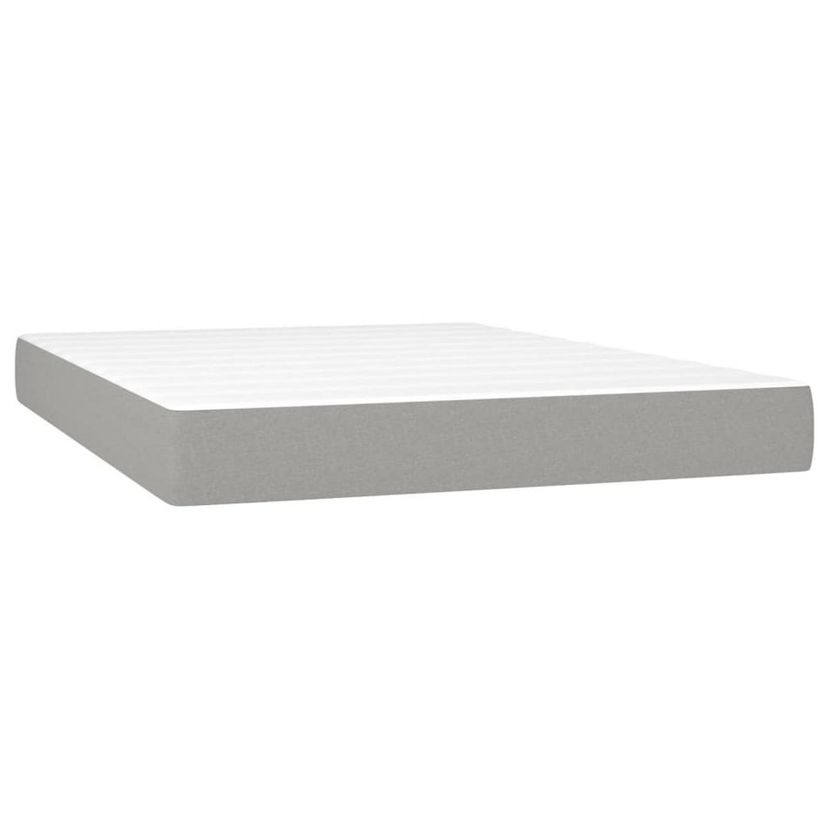 BOXSPRINGBETT 140/200 Cm Grau Gewebe - Grau, Textil (144/203cm) - vidaXL