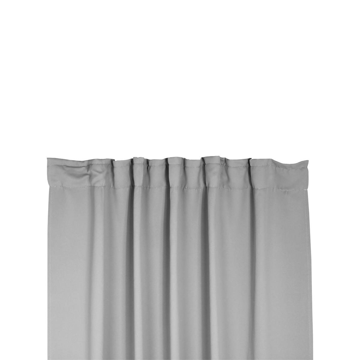 VERDUNKELUNGSVORHANG Kräuselband 140/175 cm Hellgrau - Hellgrau, Textil (140/175cm) - TiborTex