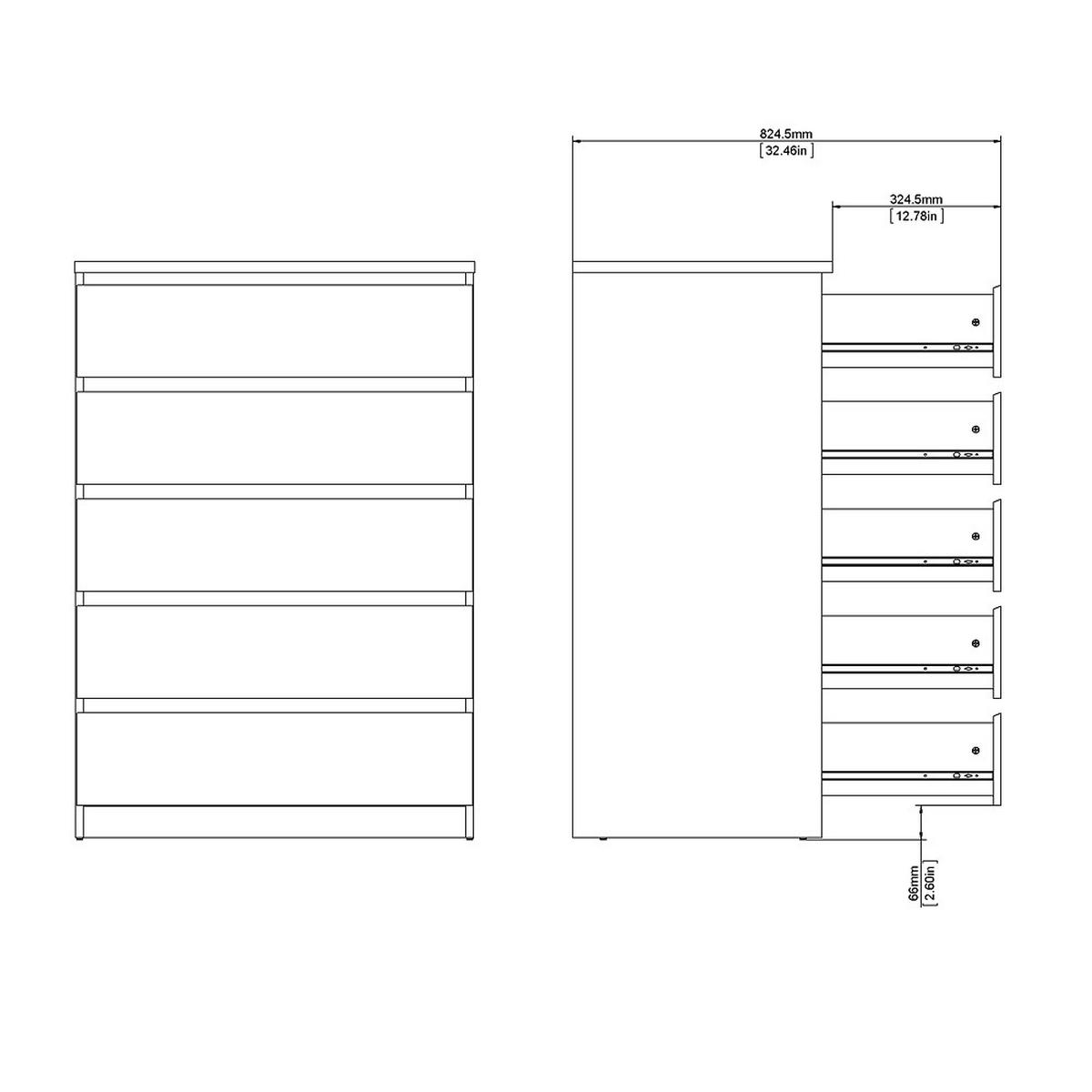 KOMMODE Beton Dekor - Grau, Holzwerkstoff (77/111/50cm) - ebuy24