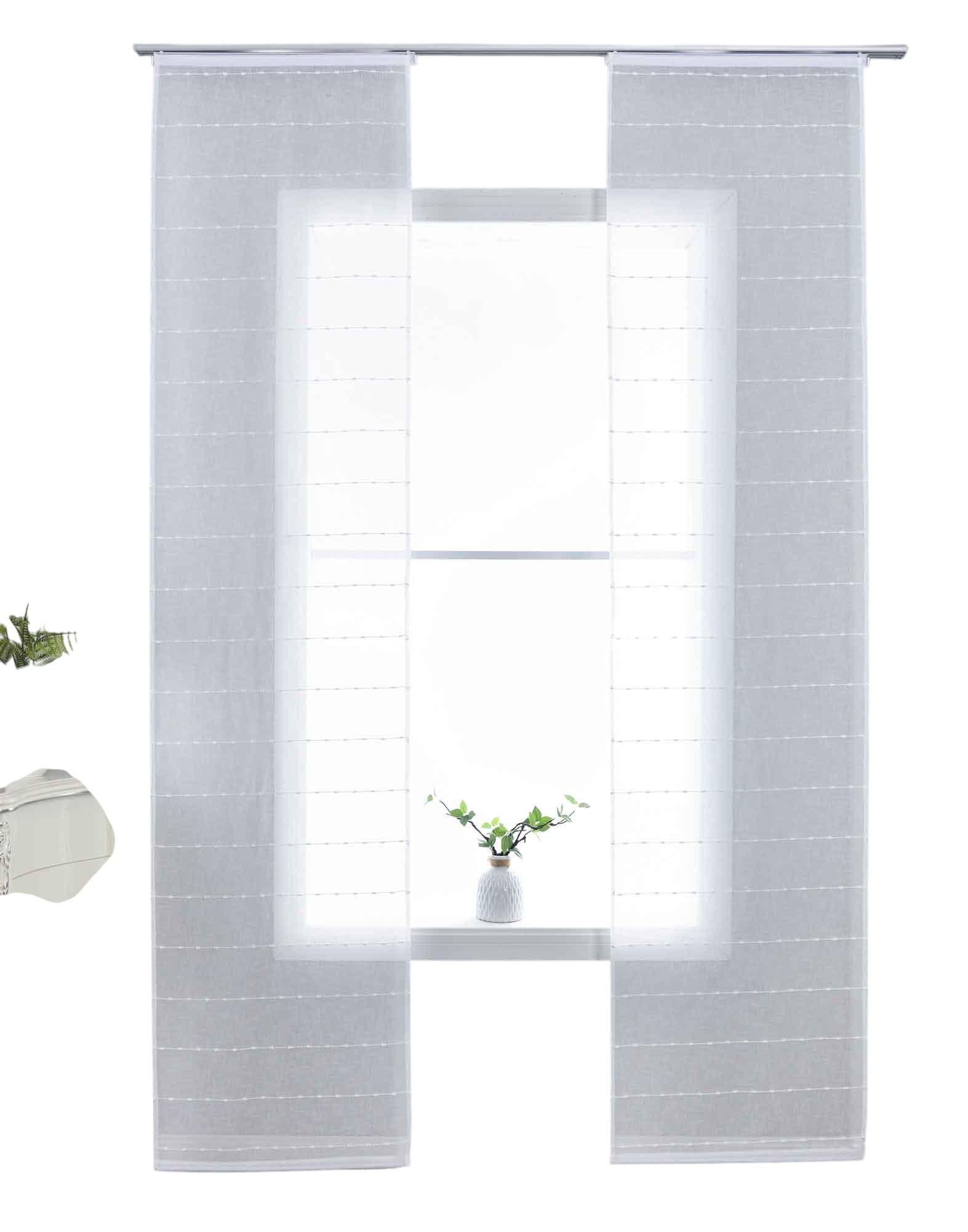 SCHIEBEVORHANG 2ER SET »Kassel« HxB 245x60 cm Natur - Naturfarben, Textil (60/245cm) - Gardinenbox