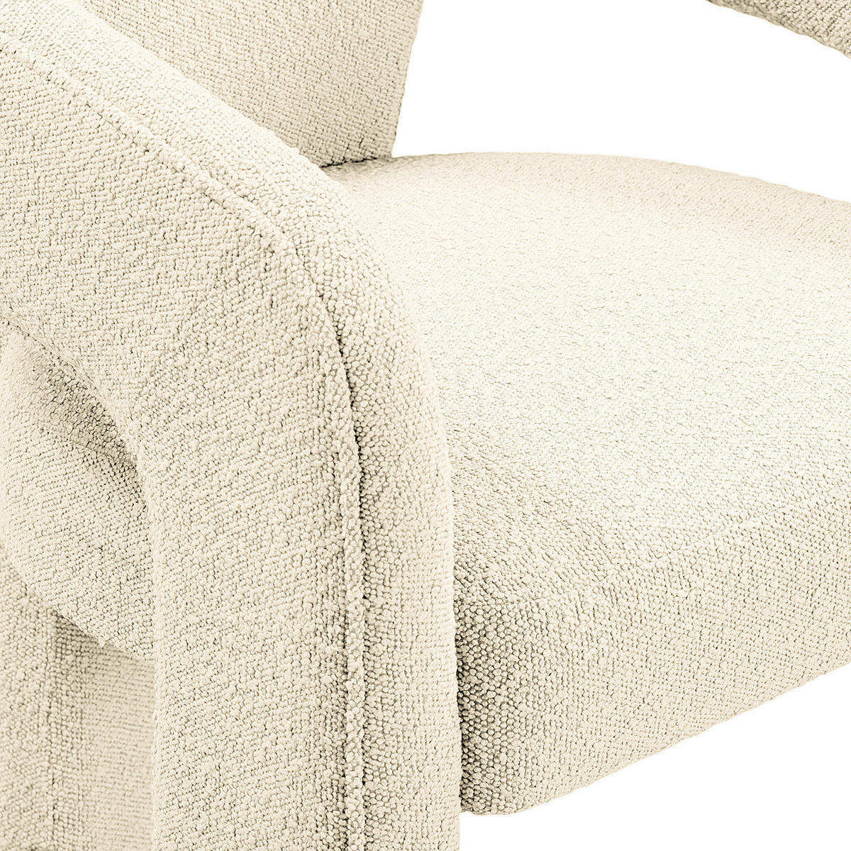 ARMLEHNENSTUHL - 2er-Set - Creme, Textil (64/75/60cm) - home24
