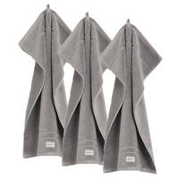 GÄSTETUCH Unisex Premium Towel Grau 3er Pack Baumwolle - Grau, Textil (200/135cm) - GANT