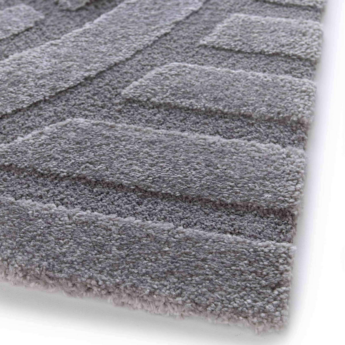 TEPPICH, Grau - Grau, Textil (160/230cm) - Oviala