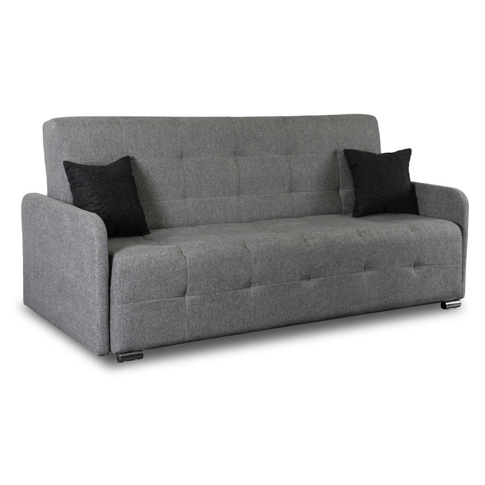 SCHLAFSOFA ARIA Schlaffunktion Zweisitzer Grau - Grau, Holz/Textil (205/94/100cm) - makarowski meble