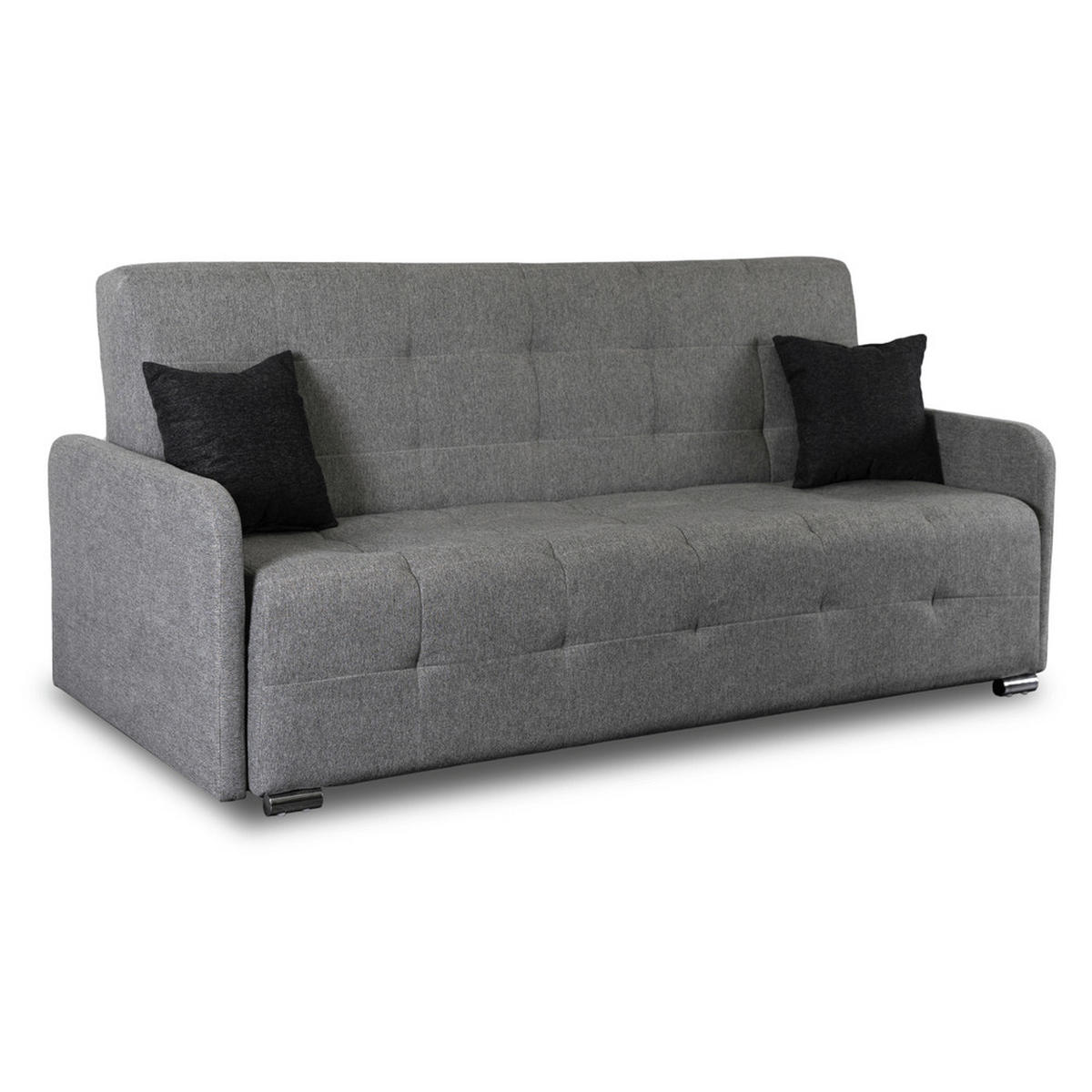 SCHLAFSOFA ARIA Schlaffunktion Zweisitzer Grau - Grau, Holz/Textil (205/94/100cm) - makarowski meble
