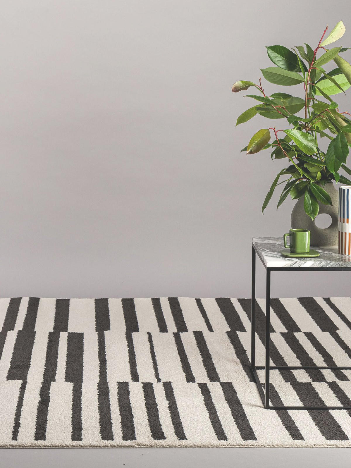 TEPPICH Design modern schwarz - Schwarz, Textil (200/290cm) - AFK Living