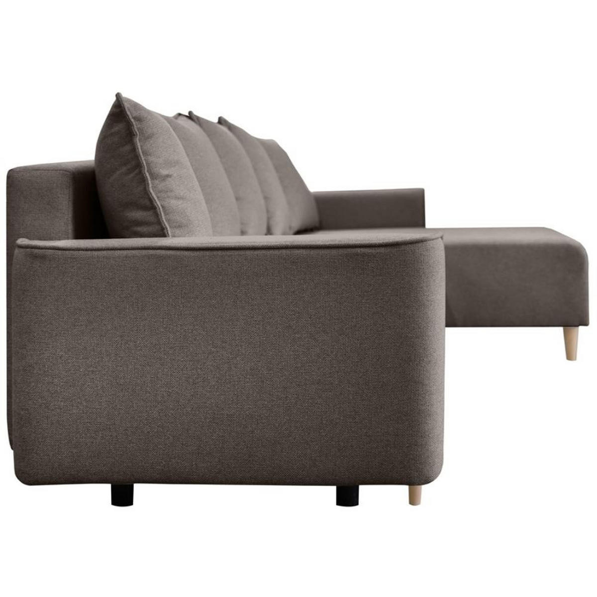 ECKSCHLAFSOFA Willow braun - Braun, Textil (225/150cm) - Beautysofa