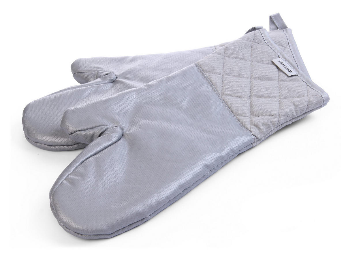 OFENHANDSCHUH e Glasfaser 36 cm - 2 Stück - Grau, Kunststoff (2/36cm) - Hendi