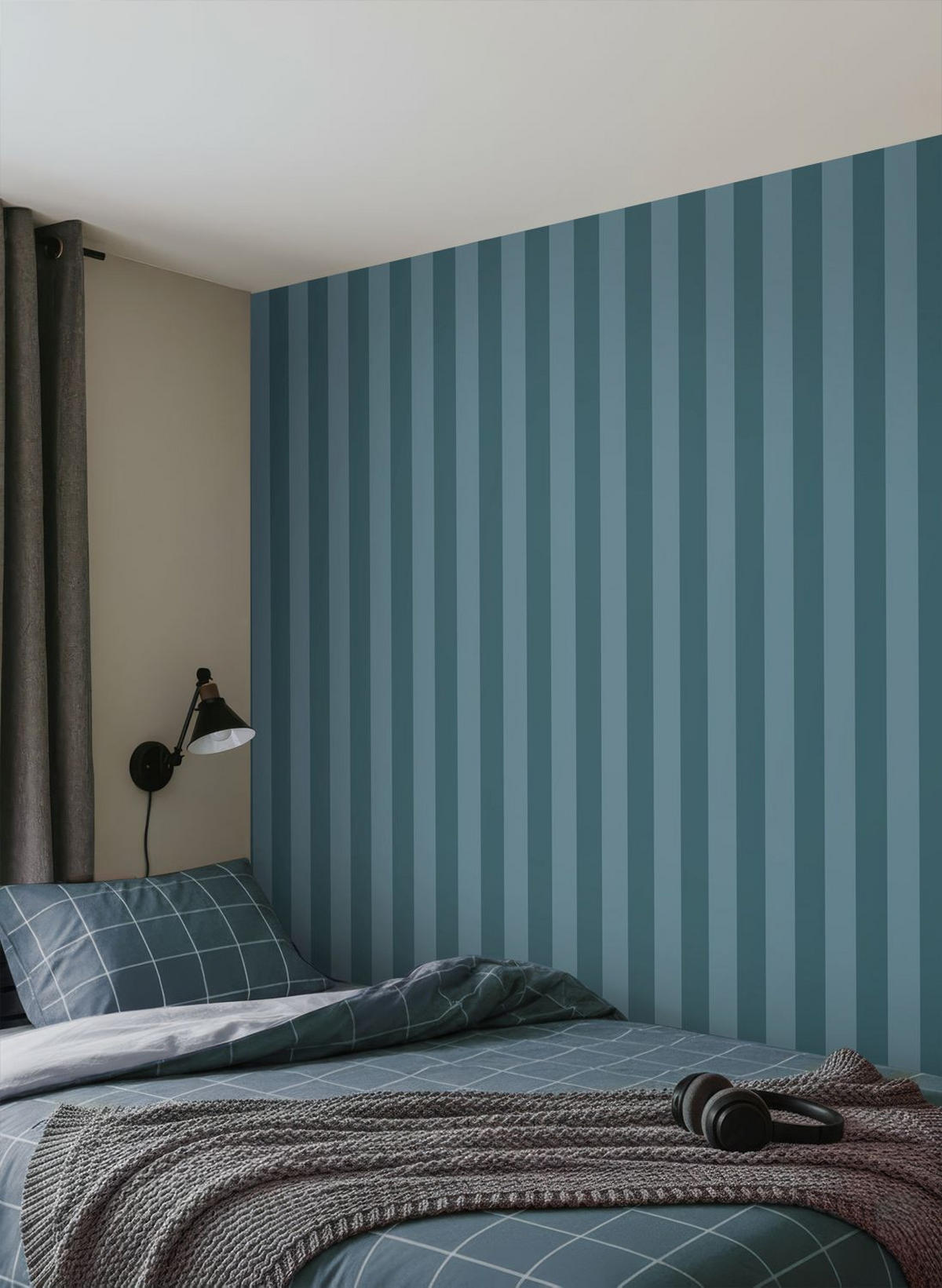 TAPETE Streifenmuster 50 x 900 cm - Blau, Papier (50/900cm) - ESTAhome