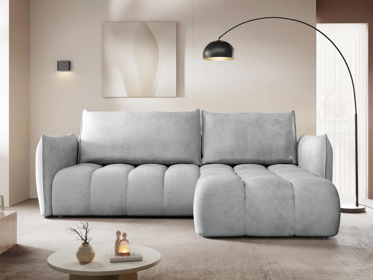 ECKSOFA Marsala, Seite: Rechts - Schwarz/Grau, Holz/Kunststoff (245/167cm) - MIRJAN24