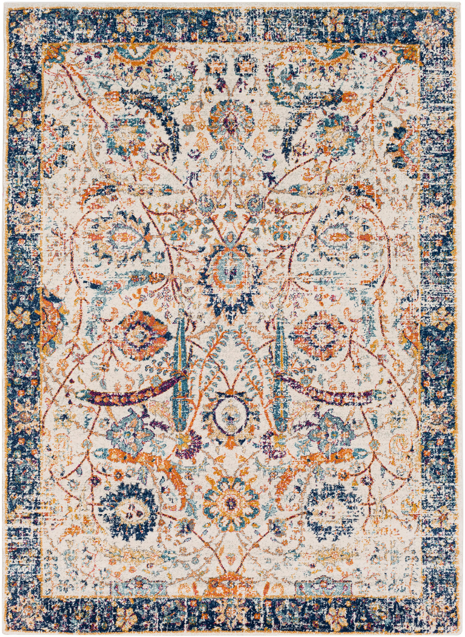 VINTAGE-TEPPICH 160/220 cm Blau - Blau, Textil (160/220cm)