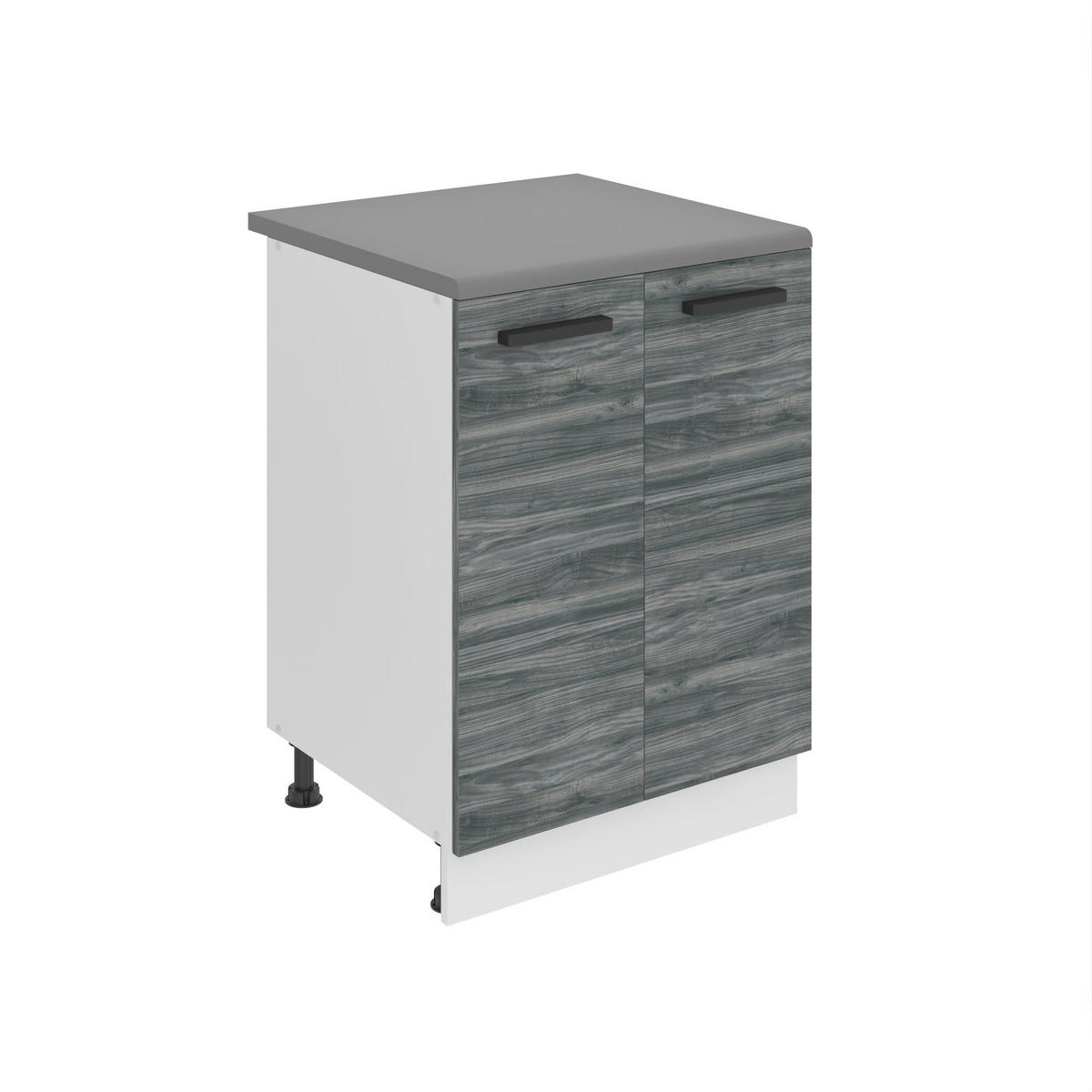 KÜCHENUNTERSCHRANK 60 cm SD2, mit Arbeitsplatte, mit 2 Türen, Glamour Wood - Hellgrau, Holz (60/85/51.6cm) - B BELINI GROUP