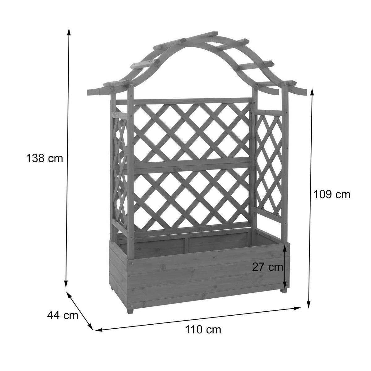 HOCHBEET Braun - Braun, Holz (110/138/44cm) - MCW