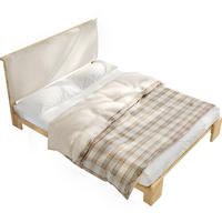 POLSTERBETT 140/200 cm Natur mit gepolsterter Rückenlehne und Lattenrost - Naturfarben, Textil (140/200cm) - Flora Grace
