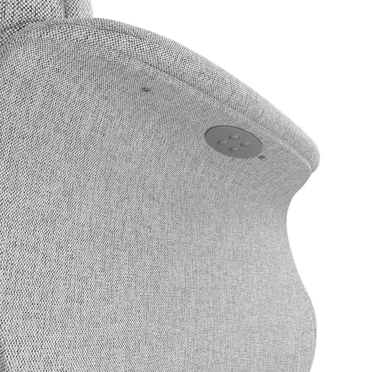 SESSEL - elektrisch verstellbar - Chromfarben/Hellgrau, Textil/Metall (83/110/88cm) - home24