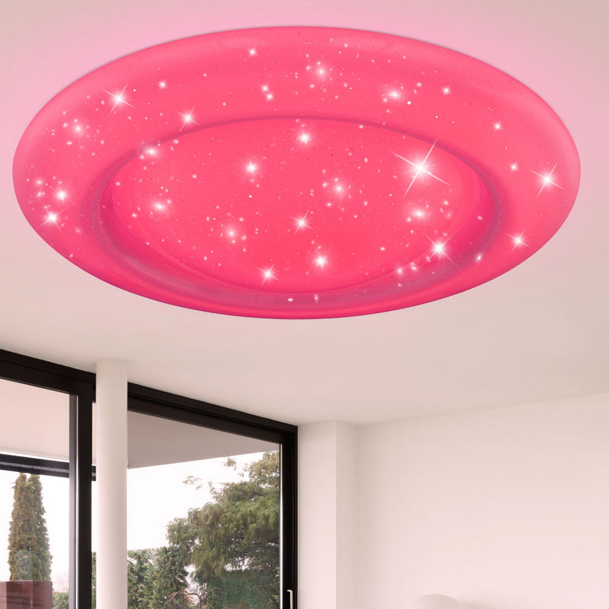 LED DECKENLEUCHTE MARINO Weiß Metall - Weiß, Metall (51/51/10.5cm) - Globo Lighting