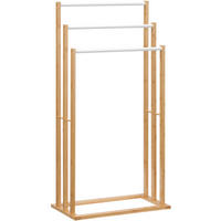 HANDTUCHSTÄNDER 48x25.8x94 cm Natur aus Bambus mit 3 Ebenen & freistehend - Naturfarben, Naturmaterialen (25.8/94/48cm) - Modfu