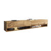 LOWBOARD A Eiche Wotan 180 cm / 32 cm / 30 cm - Eiche Wotan, Holz/Holzwerkstoff (180/30/32cm) - Feldmann-Wohnen