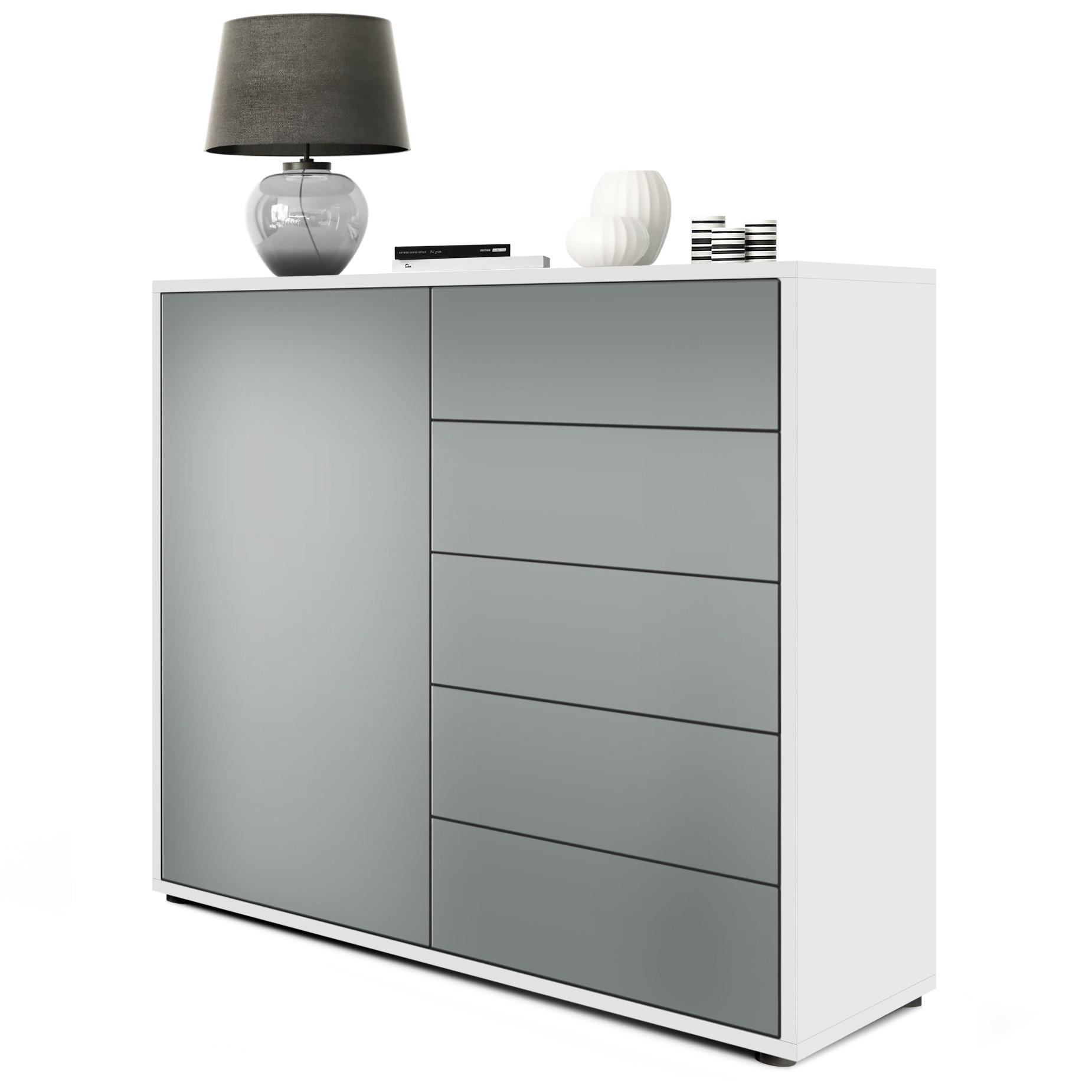 Vladon Kommode Graphit 79x74x36 cm
