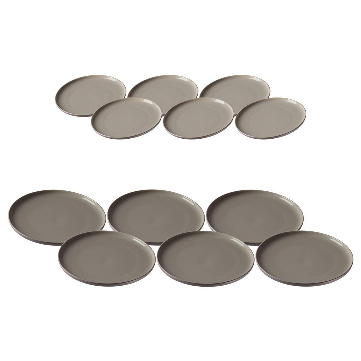 TAFELSERVICE Jasper taupe 12er Set - Taupe, Keramik (1/1/1cm) - Ritzenhoff Breker