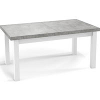 ESSTISCH Avena rechteckig ausziehbar, Grauer Beton 200/100/78 - Hellgrau/Weiß, Holz/Holzwerkstoff (100/300/78cm) - WFL GROUP