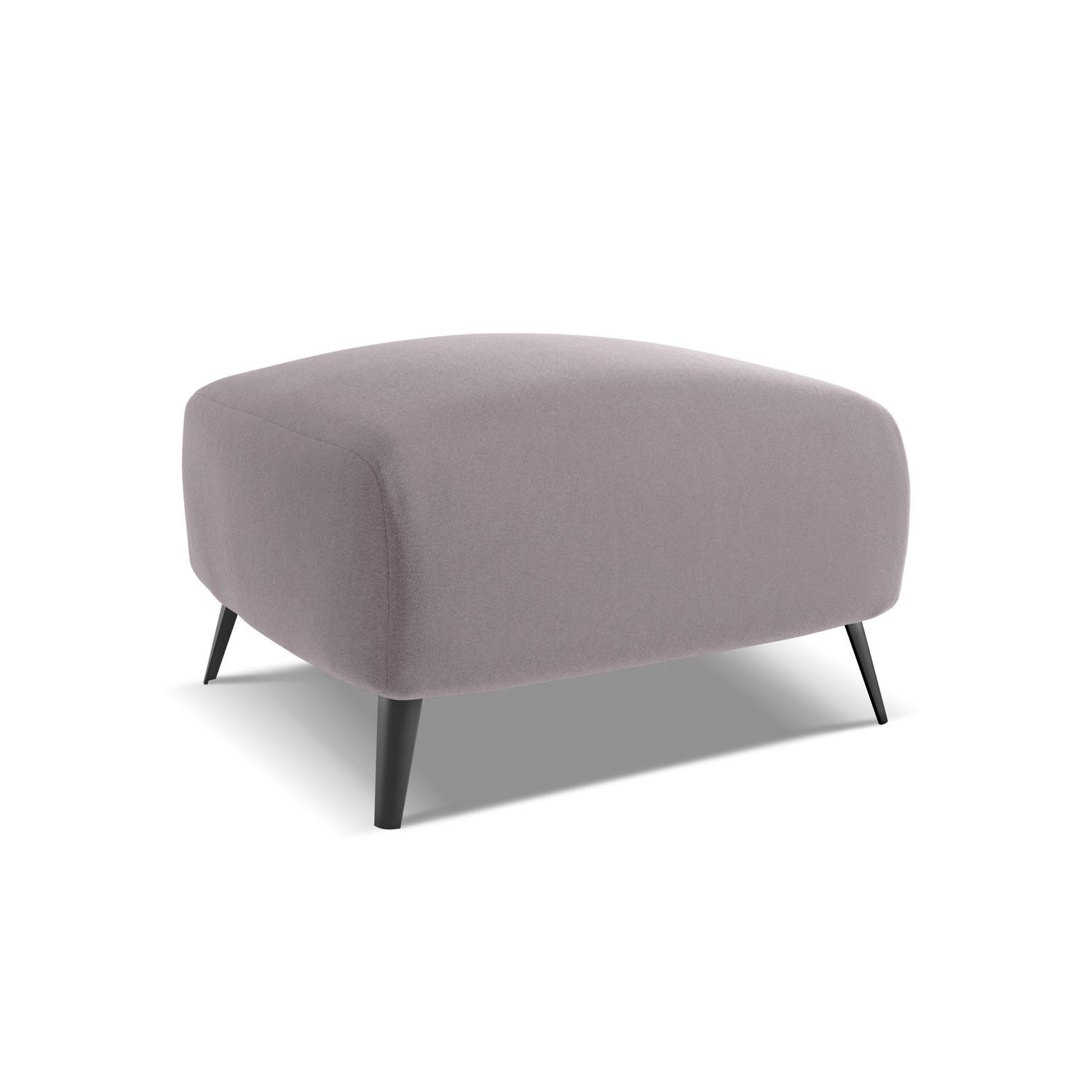 POUF Samt Stoff Violett - Lila/Flieder, Textil/Metall (65/44/65cm) - LaMiaSofa