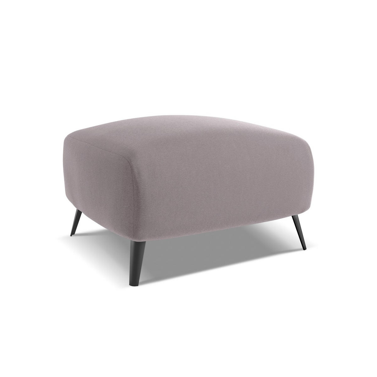 POUF Samt Stoff Violett - Lila/Flieder, Textil/Metall (65/44/65cm) - LaMiaSofa
