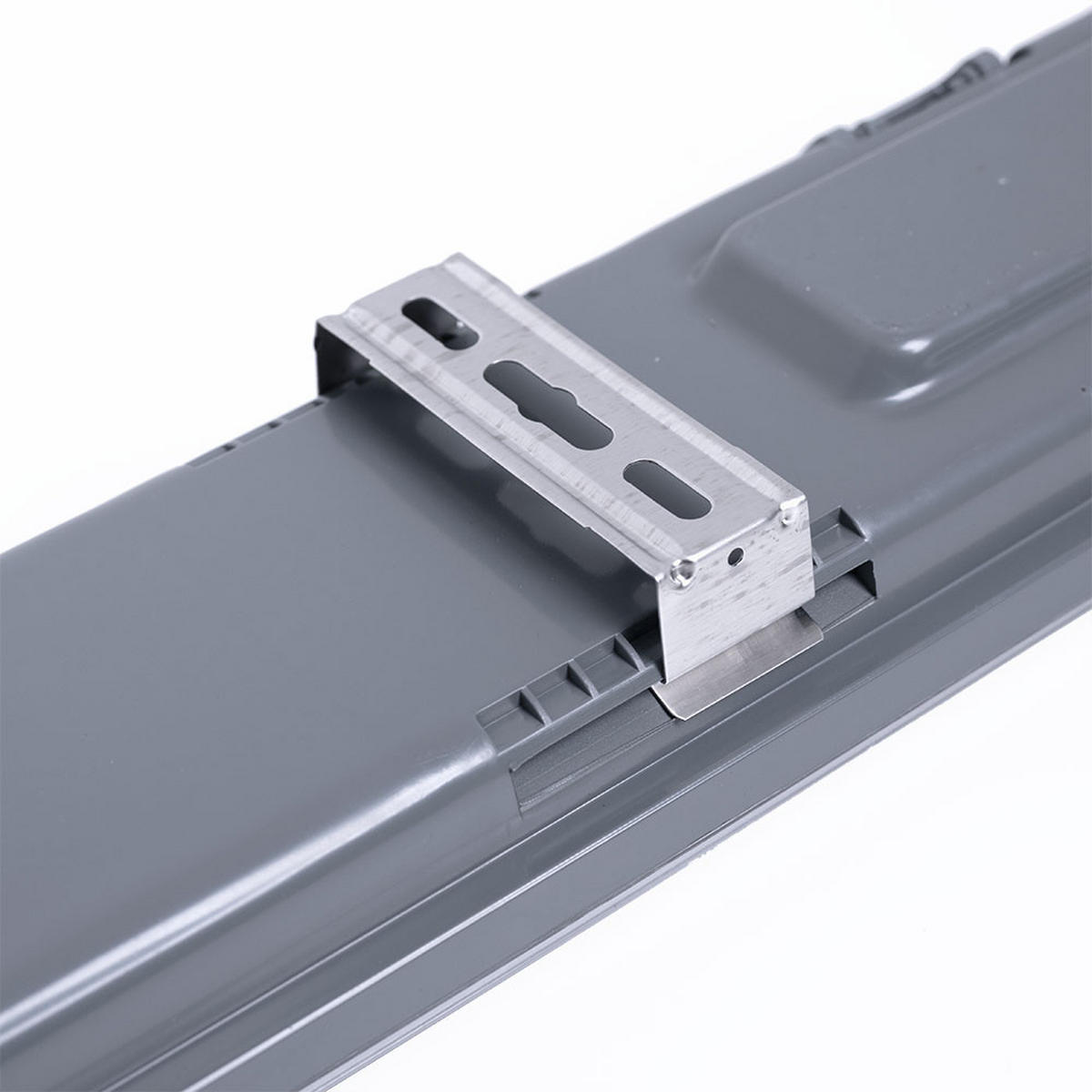 LED DECKENLEUCHTE Grau Metall Modern - Grau, Kunststoff (157.6/9.6/5.8cm)