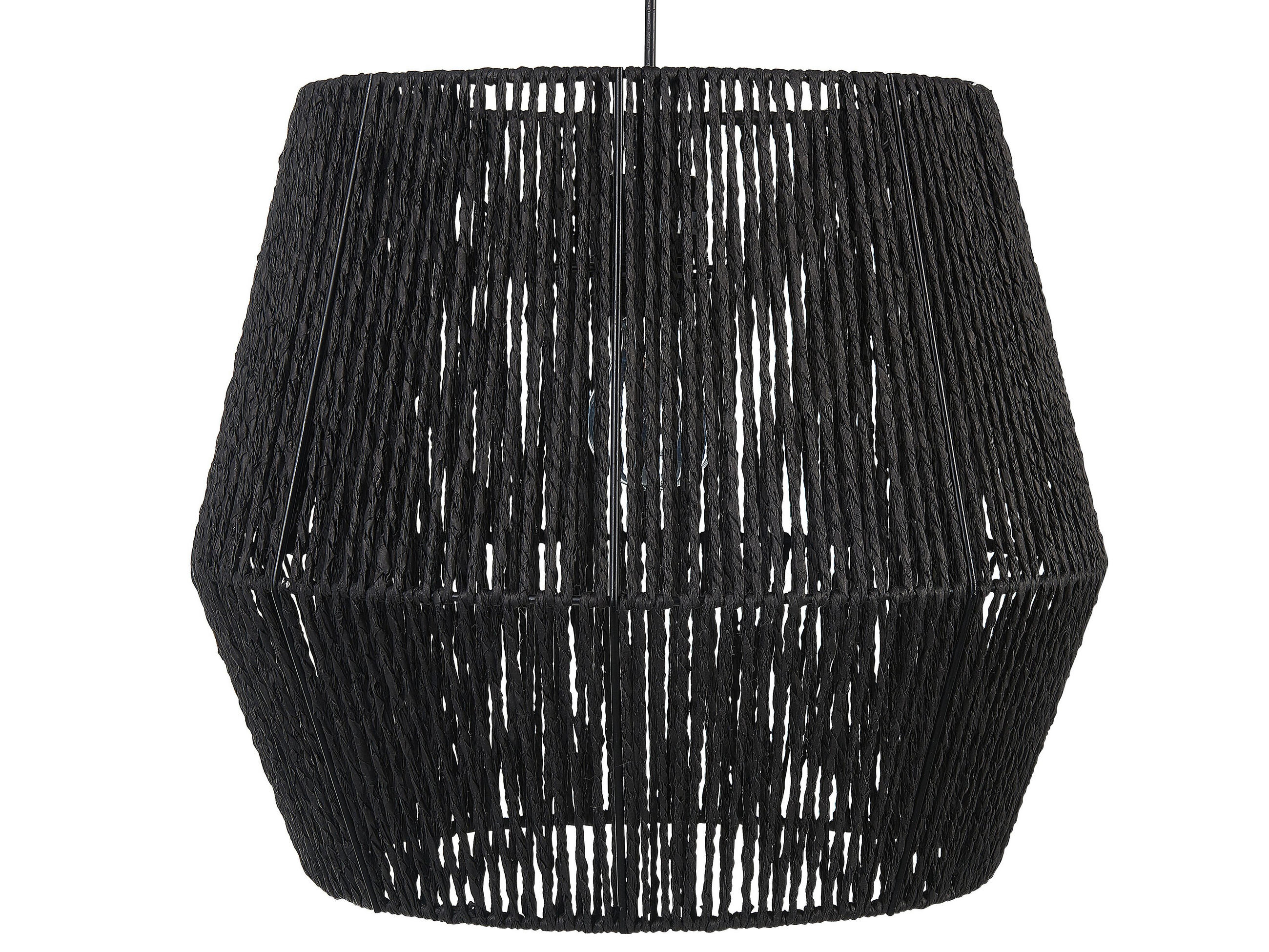 HÄNGELEUCHTE Gweru 30x30x35 cm - Schwarz, Papier (30/30/35cm) - Beliani