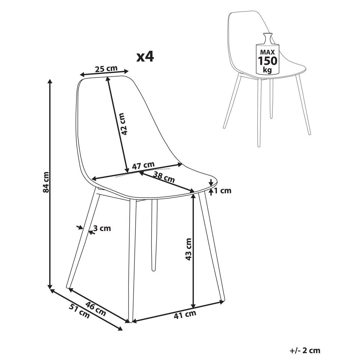 ESSZIMMERSTUHL Transparent Takilma - Transparent/Braun, Kunststoff (47/84/51cm) - Beliani