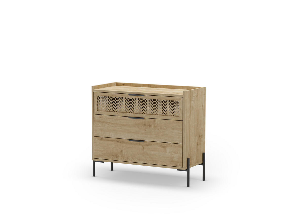 KOMMODE Inca Braun 90/40/80 cm - Braun, Holz (40/80/90cm) - Calicosy