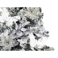WEIHNACHTSBAUM künstlicher 60 cm mit LED-Beleuchtung, WEIHNACHTSWUNSCH, mit 26 Weihnachtsbaumschmuck, Pflanztopf mit Jutesack - Silberfarben/Weiß, Kunststoff/Stein (40/60cm) - LAALU