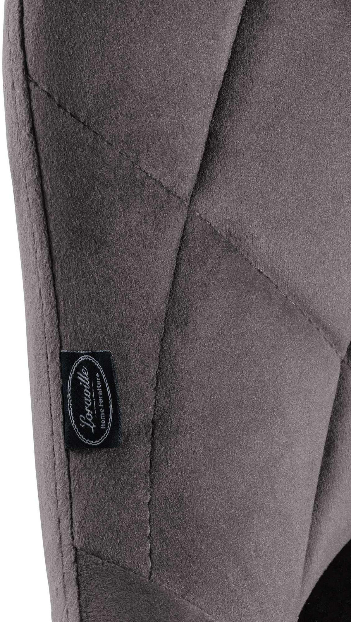 BARHOCKER Stoff grau - Chromfarben/Grau, Textil/Metall (46/83/49cm) - CLP
