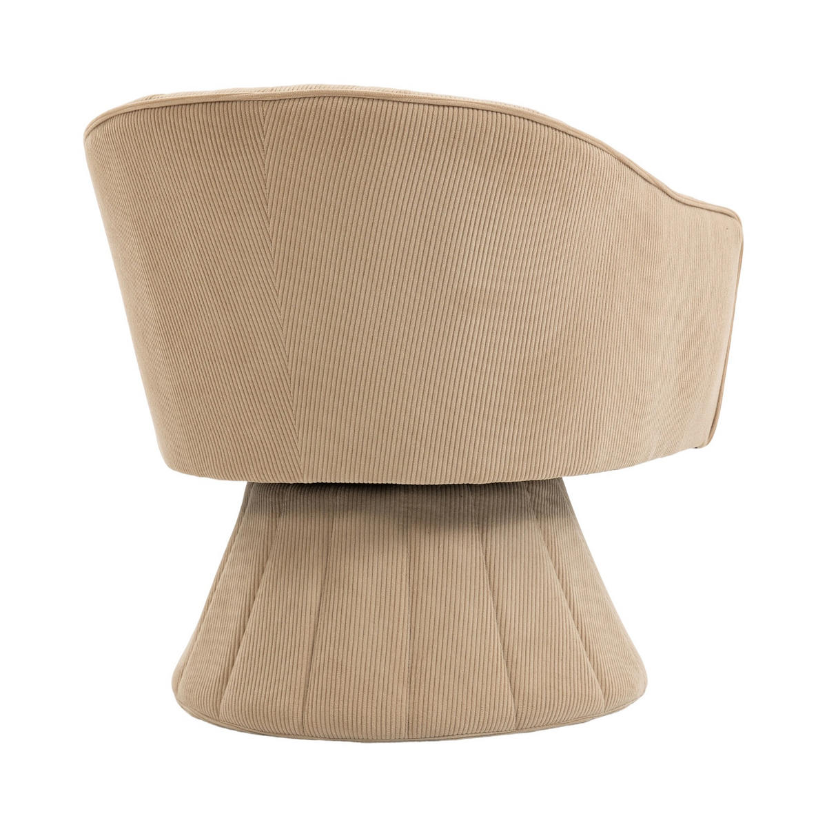 DREHSTUHL Drehsessel Loungesessel mit Polsterung,360°,Cord,Rosa - Rosa, Textil (70/72/66cm) - LVHOM