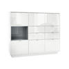 HIGHBOARD Metro Einsatz in Grau Hochglanz - Grau, Holzwerkstoff (153/123/38cm) - Vladon