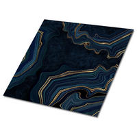 FLIESENAUFKLEBER 9 Stück 30x30 cm selbstklebend Dunkles, stilvolles Muster - Multicolor, Textil (30/1.6/30cm) - TULUP