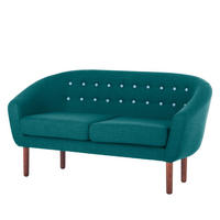 2-SITZER SOFA - Webstoff - Petrol, Textil (148/76/67cm) - home24