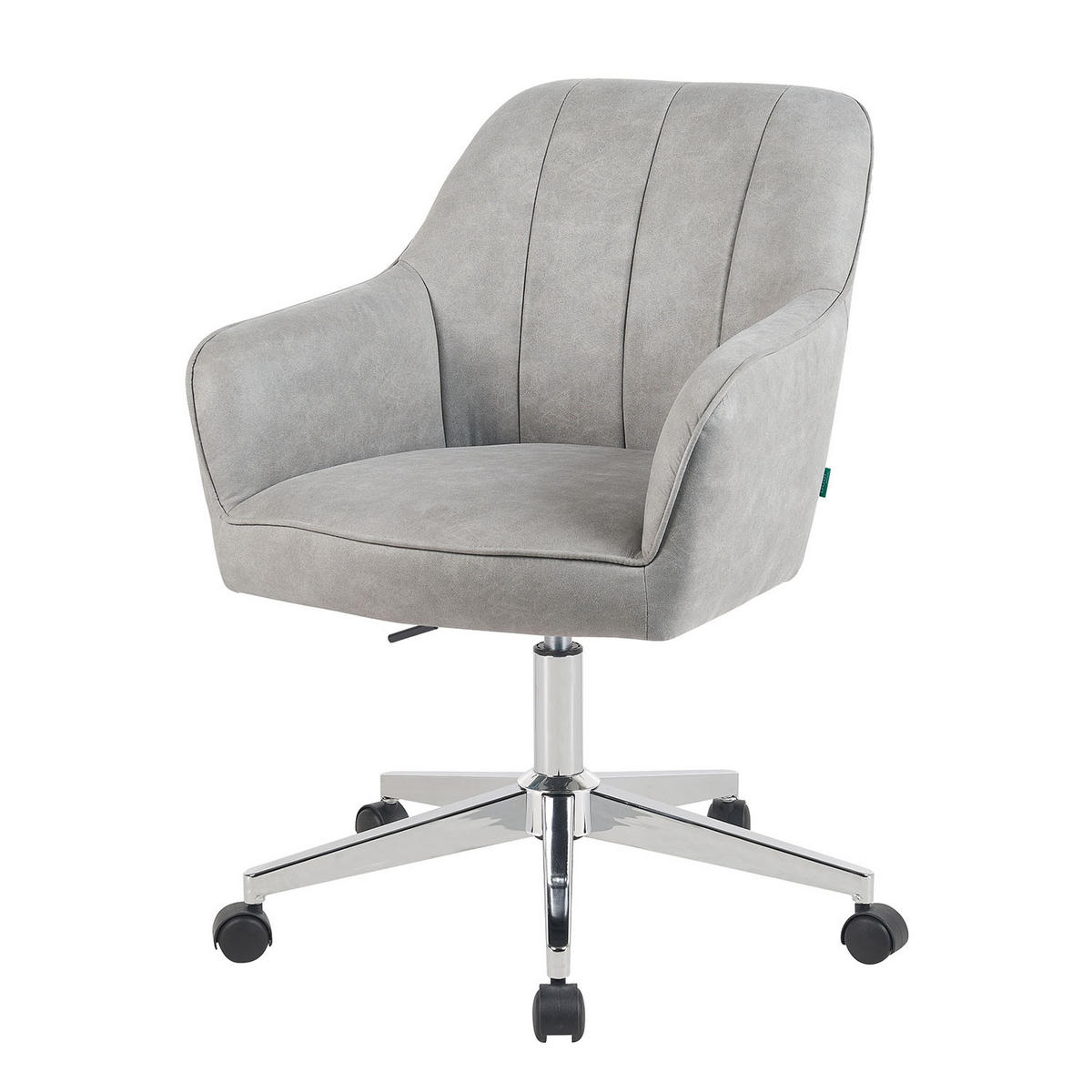 BÜROSTUHL Mika-Lian - Chromfarben/Hellgrau, Textil/Metall (60/84/65cm) - DUBI Möbel