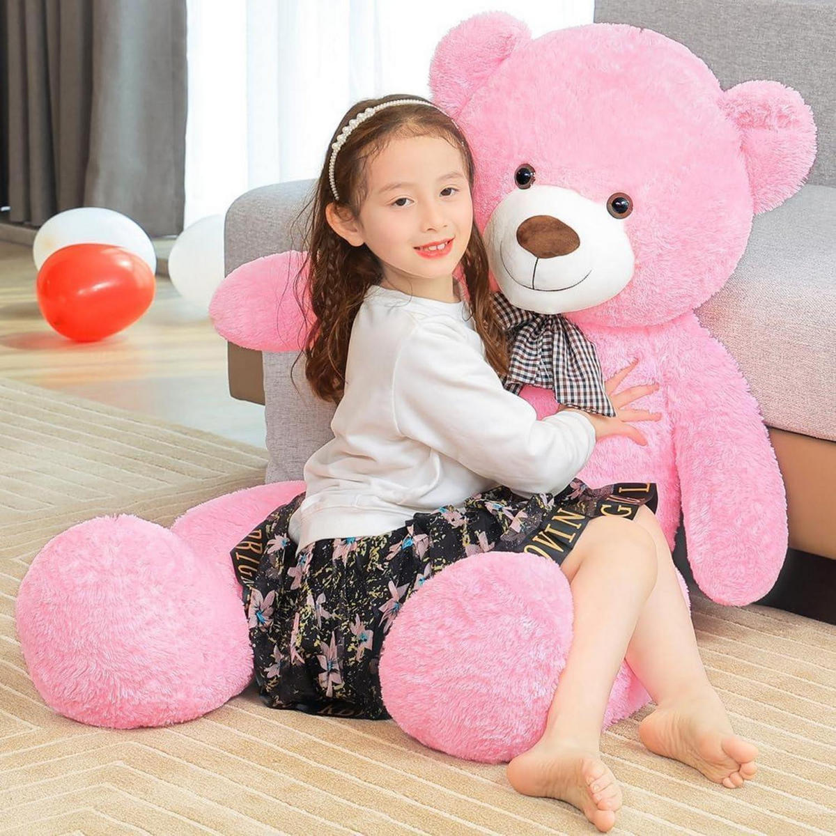 PLÜSCHBÄR Rosa XL - Rosa, Textil (52/120cm)