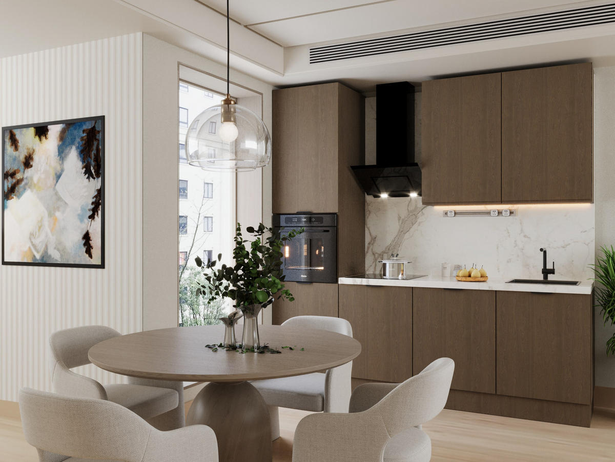 KÜCHENZEILE 240 cm Livaro – KU-S29 – Dunkle Eiche - Dunkelbraun, Holzwerkstoff (240/247/60cm) - hi-markt