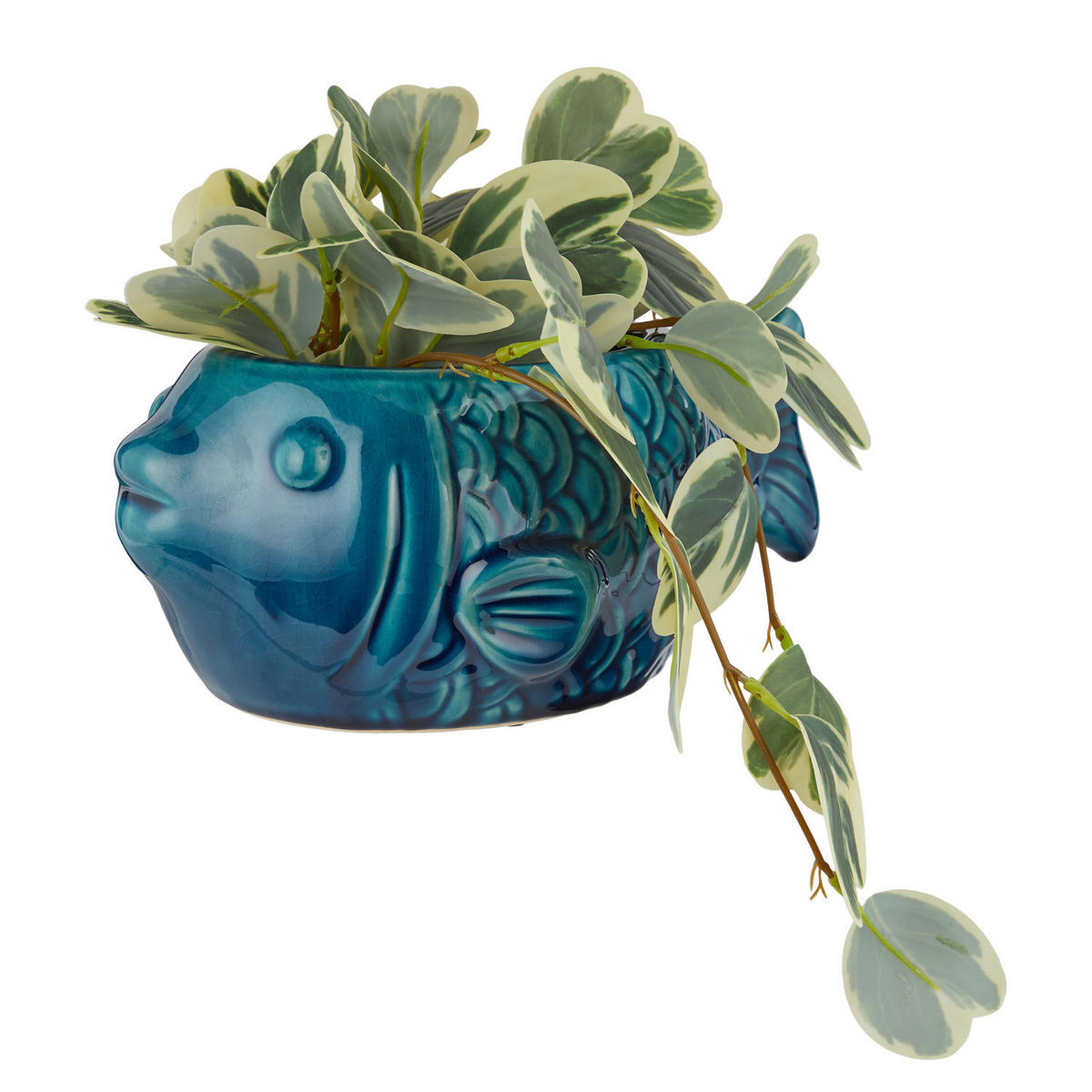 BLUMENTOPF CORAL COAST Fisch - Blau, Keramik (12cm) - Butlers