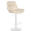 BARHOCKER Lederlook creme - Creme/Schwarz, Textil (46/92/54cm) - CLP