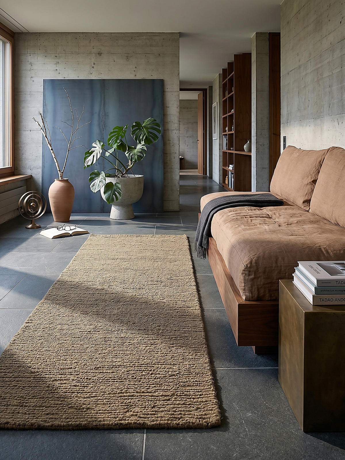 WOLLTEPPICH Boucle, Unifarben, Strapazierfähig, natürlich & pflegeleicht Erdtöne Läufer 80x230 - Grün, Textil (230/80cm) - KADIMA DESIGN