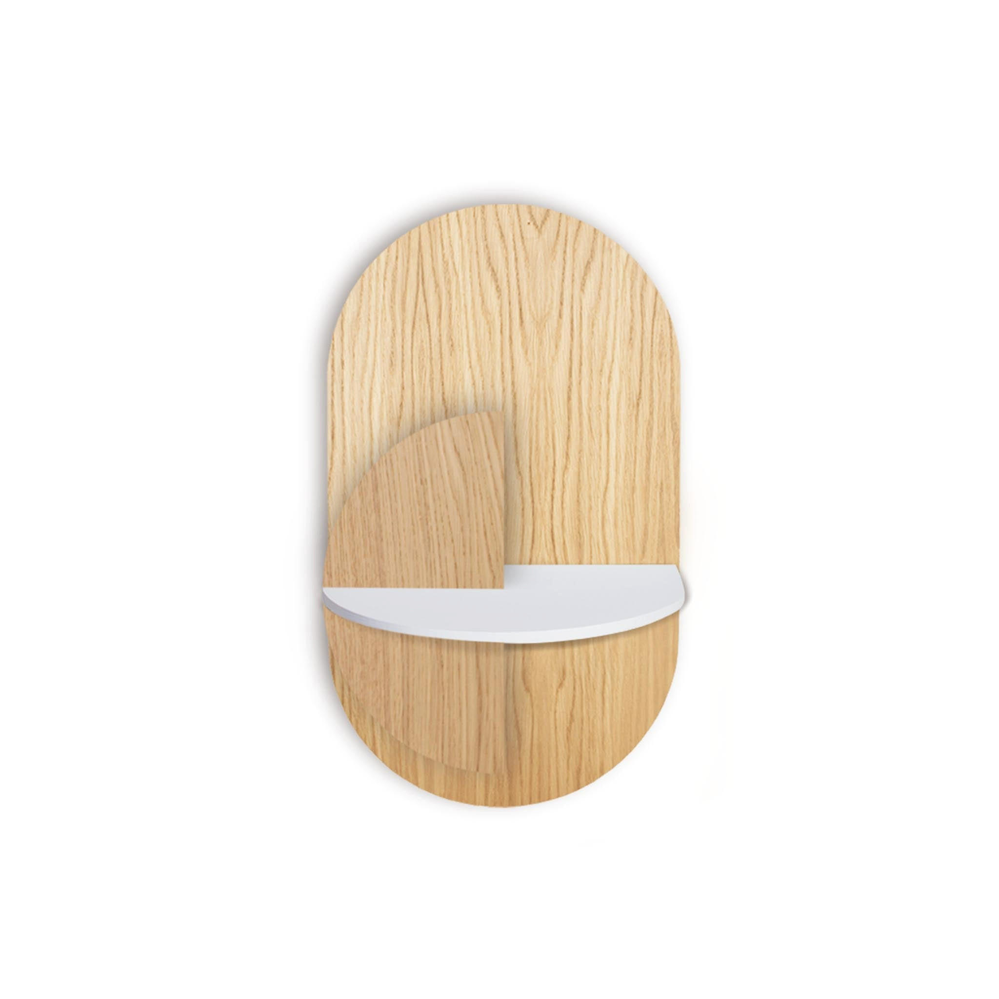 NACHTTISCH SLIM ALBA mit versteckter Aufbewahrung - Eichefarben/Naturfarben, Holz (35/62/28.5cm) - Woodendot