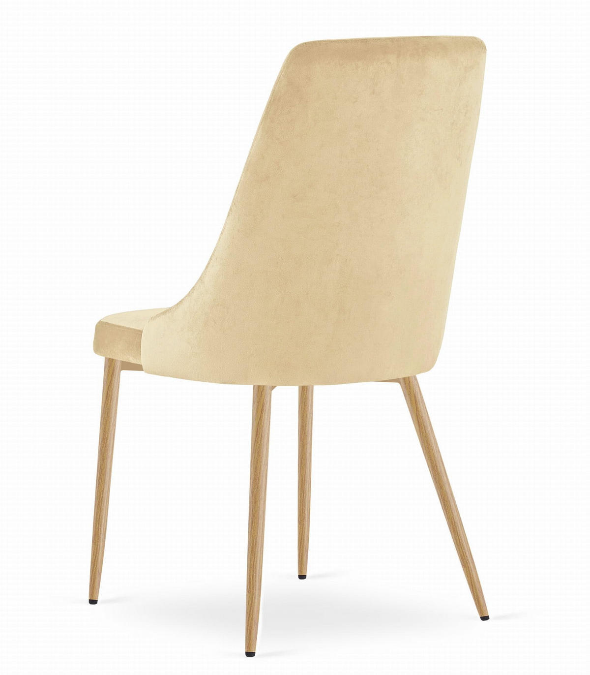 ESSZIMMERSTUHL 2er Set Beigefarbener Velours, Diamantpolsterung, Bequeme Sitzfläche - Beige, Textil (48/89/43cm) - Best For Home