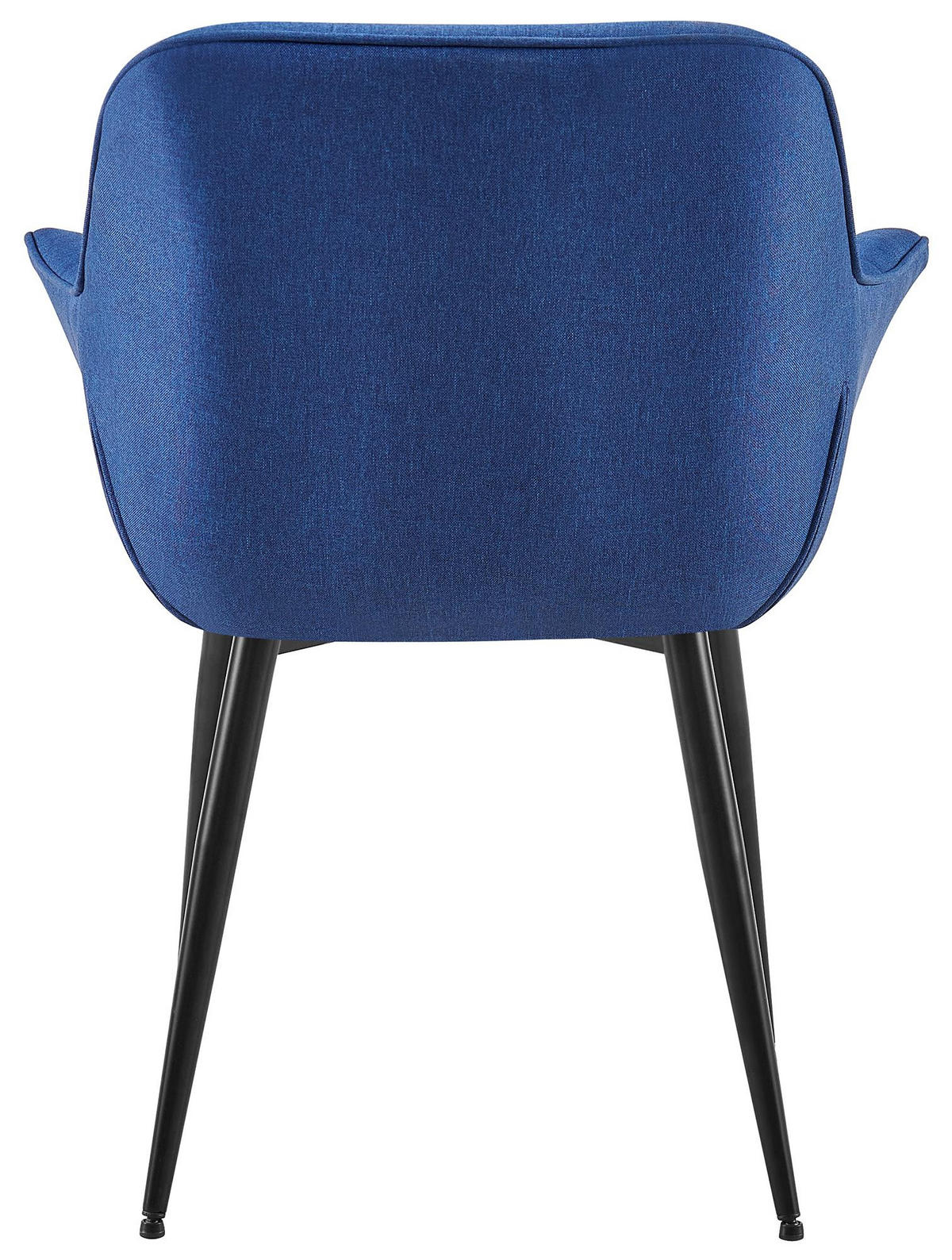 ARMLEHNENSTUHL Stoff blau - Blau/Schwarz, Textil/Metall (65/85/58cm) - CLP
