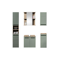 BADMÖBEL 5-teilig Schilfgrün - Grün, Holz/Kunststoff (188/190/31cm) - moebel dich auf
